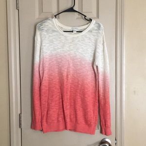 Pink and cream sweater